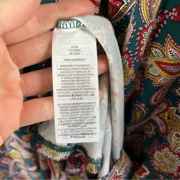 BODEN Jersey Midi Tea Dress in Chesapeake Bay Paisley Bud D0166 - Picture 10 of 11